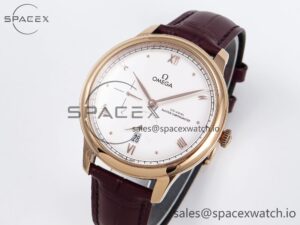 Omega De Ville Power Reserve RG MKF 1:1 Best Edition White Dial on Brown Leather Strap A8810 - Image 4