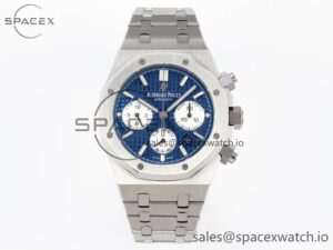 Audermars Piguet Royal Oak Chrono 26331 SS IPF 1:1 Best Edition Blue/White Dial on SS Bracelet A7750