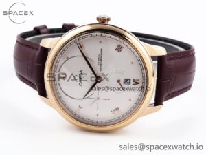 Omega De Ville Power Reserve RG MKF 1:1 Best Edition White Dial on Brown Leather Strap A8810 - Image 5