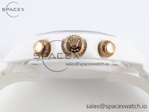 Rolex Daytona AET White Ceramic Case and Bracelet Pink Dial Noob Best Edition SA4130 - Image 15
