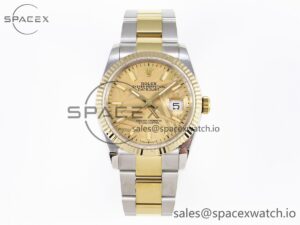 Rolex DateJust 36 126234 BPF 1:1 Best Edition 904L Steel Gold Leaf Dial on Jubilee Bracelet VR3235