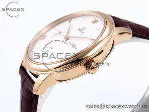 Omega De Ville Power Reserve RG MKF 1:1 Best Edition White Dial on Brown Leather Strap A8810 - Image 7