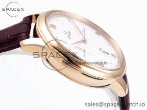 Omega De Ville Power Reserve RG MKF 1:1 Best Edition White Dial on Brown Leather Strap A8810 - Image 8