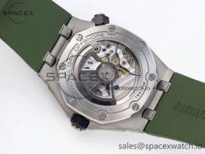 AUDEMARS PIGUET ROYAL OAK OFFSHORE DIVER 15720 APSF 1:1 BEST EDITION GREEN DIAL ON GREEN RUBBER STRAP SA4308 - Image 16