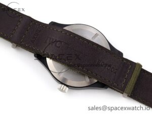 Iwc Mark XVIII Top Gun "SFTI" Black Ceramic IW324712 ZF 1:1 Best Edition on Green Nylon Strap A32111 - Image 17