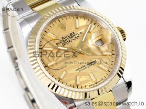 Rolex DateJust 36 126234 BPF 1:1 Best Edition 904L Steel Gold Leaf Dial on Jubilee Bracelet VR3235 - Image 3