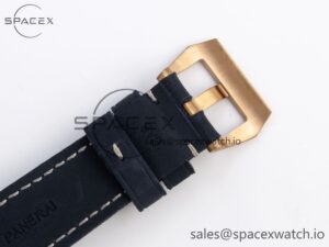 Panerai PAM1074 W BRONZO VSF 1:1 BEST EDITION BLUE DIAL ON BLUE CALFSKIN STRAP P.900 CLONE - Image 29