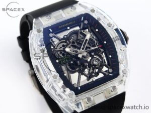 Richard Mille RM035 Transparent RMF Best Edition Skeleton Dial on Black Rubber Strap Clone RMUL2 - Image 4