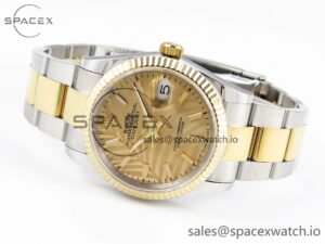 Rolex DateJust 36 126234 BPF 1:1 Best Edition 904L Steel Gold Leaf Dial on Jubilee Bracelet VR3235 - Image 5