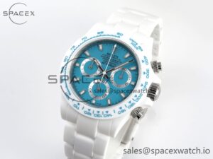 Rolex Daytona AET White Ceramic Case and Bracelet Tiffany Blue Dial Noob Best Edition SA4130 - Image 4