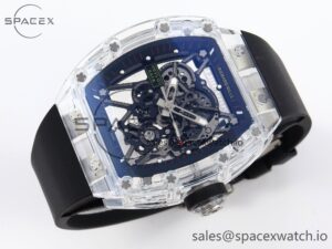 Richard Mille RM035 Transparent RMF Best Edition Skeleton Dial on Black Rubber Strap Clone RMUL2 - Image 6