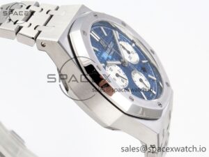Audermars Piguet Royal Oak Chrono 26331 SS IPF 1:1 Best Edition Blue/White Dial on SS Bracelet A7750 - Image 8