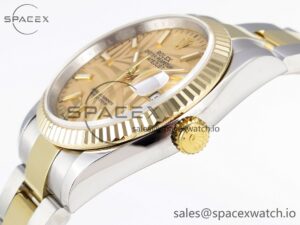 Rolex DateJust 36 126234 BPF 1:1 Best Edition 904L Steel Gold Leaf Dial on Jubilee Bracelet VR3235 - Image 7