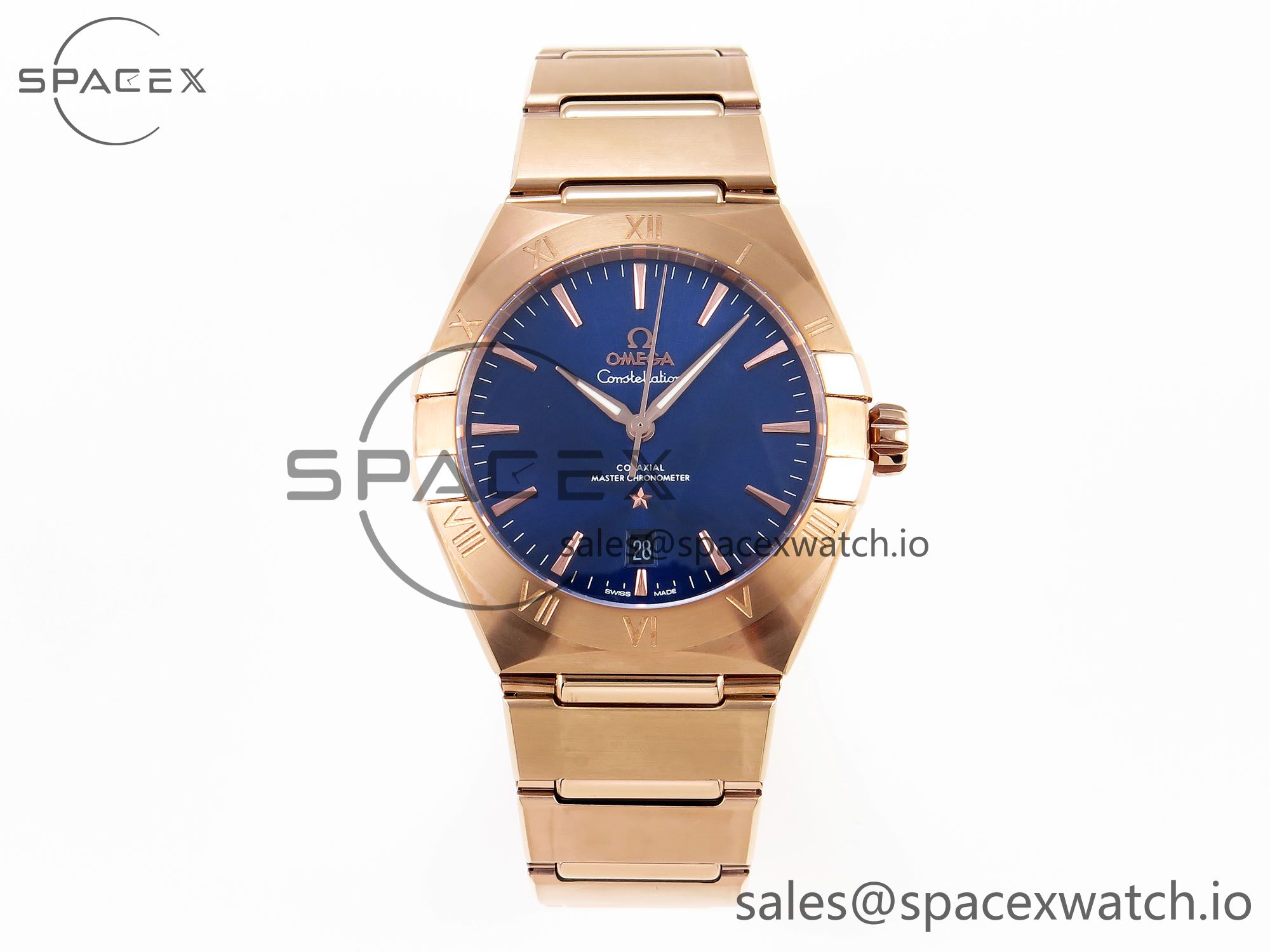 IMG_0191 Omega Constellation 39mm RG ASWF 1:1 Best Edition Blue Dial on RG Bracelet A8801 - Image 1