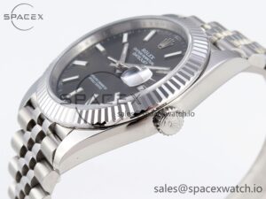 Rolex DateJust 41 126334 Fluted Bezel ARF 1:1 Best Edition 904L Steel Gray Stick Dial on Jubilee Bracelet VR3235 - Image 7