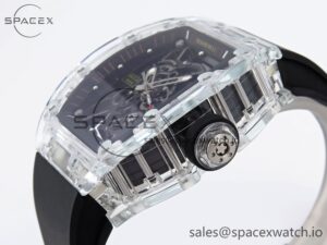 Richard Mille RM035 Transparent RMF Best Edition Skeleton Dial on Black Rubber Strap Clone RMUL2 - Image 7