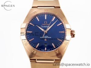 Omega Constellation 39mm RG ASWF 1:1 Best Edition Blue Dial on RG Bracelet A8801 - Image 2