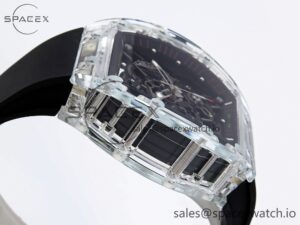 Richard Mille RM035 Transparent RMF Best Edition Skeleton Dial on Black Rubber Strap Clone RMUL2 - Image 8