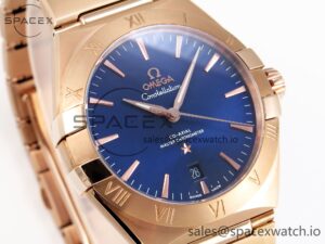 Omega Constellation 39mm RG ASWF 1:1 Best Edition Blue Dial on RG Bracelet A8801 - Image 3
