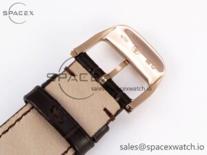 Jaeger-Lecoultre Master Ultra Thin Moon 1368420 RG ZF 1:1 Best Edition White Dial on Brown Leather Strap SA925 Super Clone V2 - Image 26