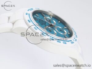 Rolex Daytona AET White Ceramic Case and Bracelet Tiffany Blue Dial Noob Best Edition SA4130 - Image 8