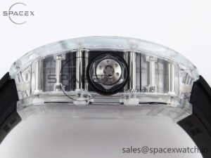 Richard Mille RM035 Transparent RMF Best Edition Skeleton Dial on Black Rubber Strap Clone RMUL2 - Image 12