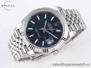 Rolex DateJust 41 126334 Fluted Bezel ARF 1:1 Best Edition 904L Steel Blue Stick Dial on Jubilee Bracelet VR3235 - Image 6