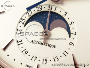 Jaeger-Lecoultre Master Ultra Thin Moon 1368420 RG ZF 1:1 Best Edition White Dial on Brown Leather Strap SA925 Super Clone V2 - Image 10