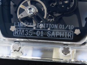 Richard Mille RM035 Transparent RMF Best Edition Skeleton Dial on Black Rubber Strap Clone RMUL2 - Image 17