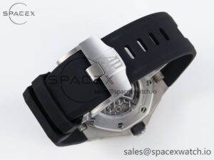 AUDEMARS PIGUET ROYAL OAK OFFSHORE DIVER 15720 CERAMIC BEZEL APSF 1:1 BEST EDITION BLACK DIAL ON BLACK RUBBER STRAP SA4308 - Image 15