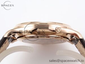 Jaeger-Lecoultre Master Ultra Thin Moon 1368420 RG ZF 1:1 Best Edition White Dial on Brown Leather Strap SA925 Super Clone V2 - Image 12