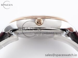 Omega De Ville Date RG MKF 1:1 Best Edition White Dial Roman Marker on Brown Leather Strap A8800 - Image 13