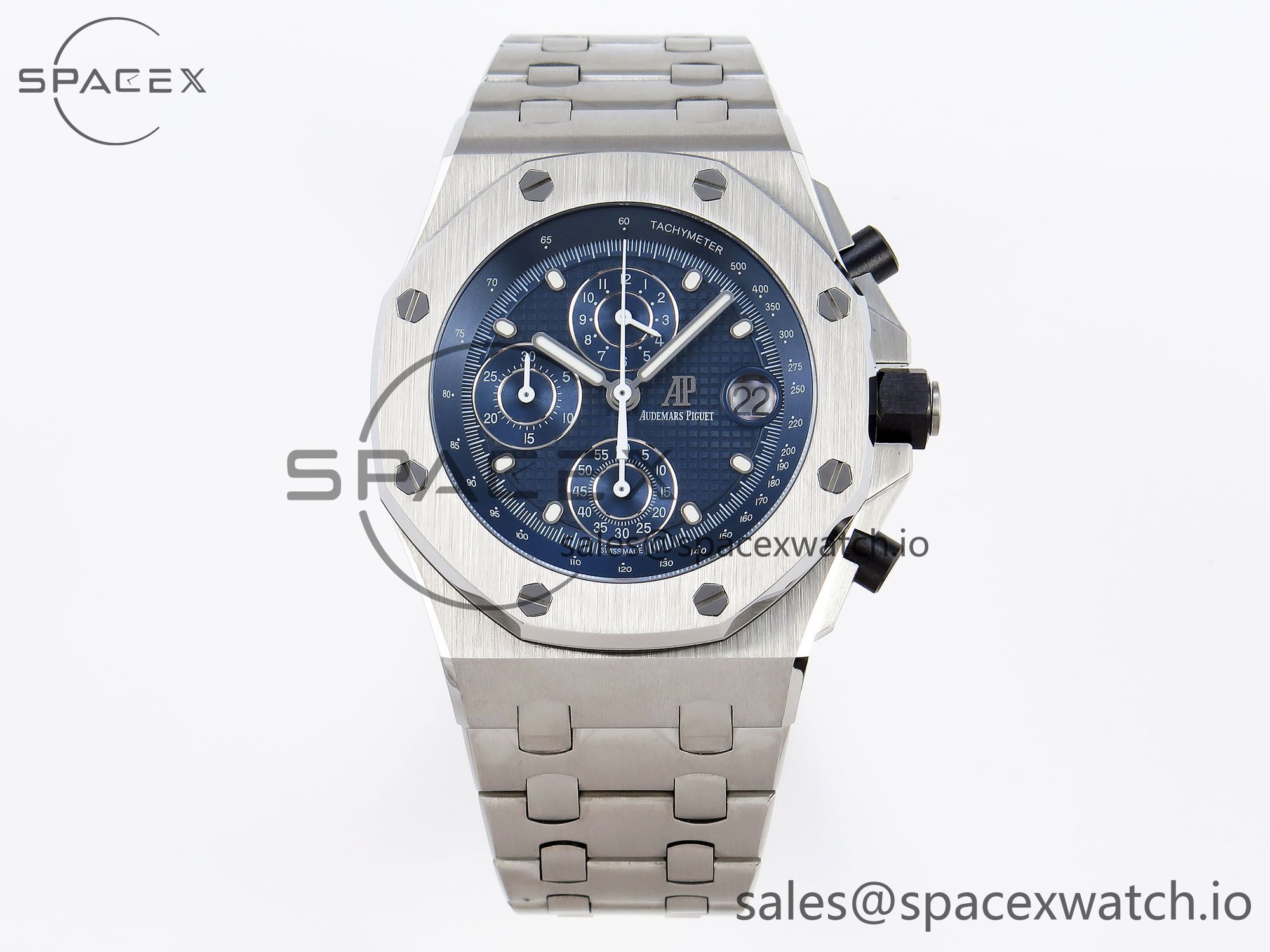IMG_0210 AUDEMARS PIGUET ROYAL OAK OFFSHORE 42MM SS APF 1:1 BEST EDITION BLUE DIAL ON SS BRACELET STRAP A4404 - Image 1