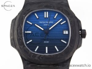 Patek Philippe NAUTILUS 5711 DIW CARBON DIWF 1:1 BEST EDITION BLACK/BLUE TEXTURED DIAL ON CARBON BRACELET 324CS - Image 2