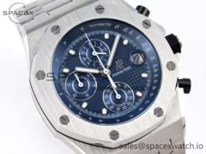 AUDEMARS PIGUET ROYAL OAK OFFSHORE 42MM SS APF 1:1 BEST EDITION BLUE DIAL ON SS BRACELET STRAP A4404 - Image 3