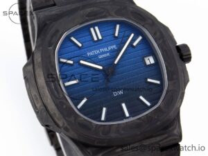 Patek Philippe NAUTILUS 5711 DIW CARBON DIWF 1:1 BEST EDITION BLACK/BLUE TEXTURED DIAL ON CARBON BRACELET 324CS - Image 3