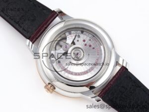 Omega De Ville Date RG MKF 1:1 Best Edition Brown Textured Dial Diamonds Marker on Brown Leather Strap A8800 - Image 15