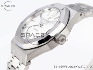 Audermars Piguet Royal Oak 37mm 15450 SS APSF 1:1 Best Edition White Textured Dial on SS Bracelet SA3120 Super Clone - Image 7