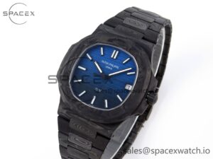 Patek Philippe NAUTILUS 5711 DIW CARBON DIWF 1:1 BEST EDITION BLACK/BLUE TEXTURED DIAL ON CARBON BRACELET 324CS - Image 4