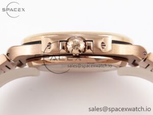 PATEK PHILIPPE NAUTILUS 5711 RG GPF 1:1 BEST EDITION GRAY DIAL PURPLE DIAMONDS BEZEL ON RG BRACELET 324CS - Image 13