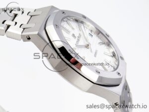 Audermars Piguet Royal Oak 37mm 15450 SS APSF 1:1 Best Edition White Textured Dial on SS Bracelet SA3120 Super Clone - Image 8