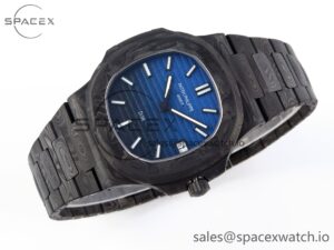 Patek Philippe NAUTILUS 5711 DIW CARBON DIWF 1:1 BEST EDITION BLACK/BLUE TEXTURED DIAL ON CARBON BRACELET 324CS - Image 5