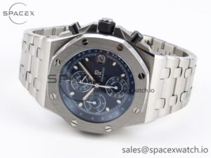 AUDEMARS PIGUET ROYAL OAK OFFSHORE 42MM SS APF 1:1 BEST EDITION BLUE DIAL ON SS BRACELET STRAP A4404 - Image 5