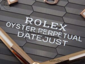ROLEX DATEJUST 41 126331 VSF 1:1 BEST EDITION 904L STEEL GRAY TEXTURED DIAL ON SS/RG JUBILEE BRACELET VS3235 - Image 9