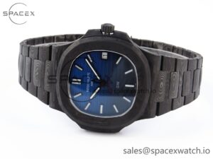 Patek Philippe NAUTILUS 5711 DIW CARBON DIWF 1:1 BEST EDITION BLACK/BLUE TEXTURED DIAL ON CARBON BRACELET 324CS - Image 6