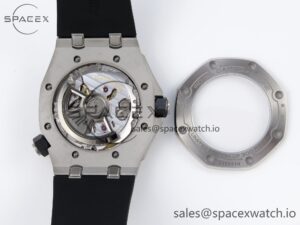 AUDEMARS PIGUET ROYAL OAK OFFSHORE DIVER 15720 CERAMIC BEZEL APSF 1:1 BEST EDITION BLACK DIAL ON BLACK RUBBER STRAP SA4308 - Image 17