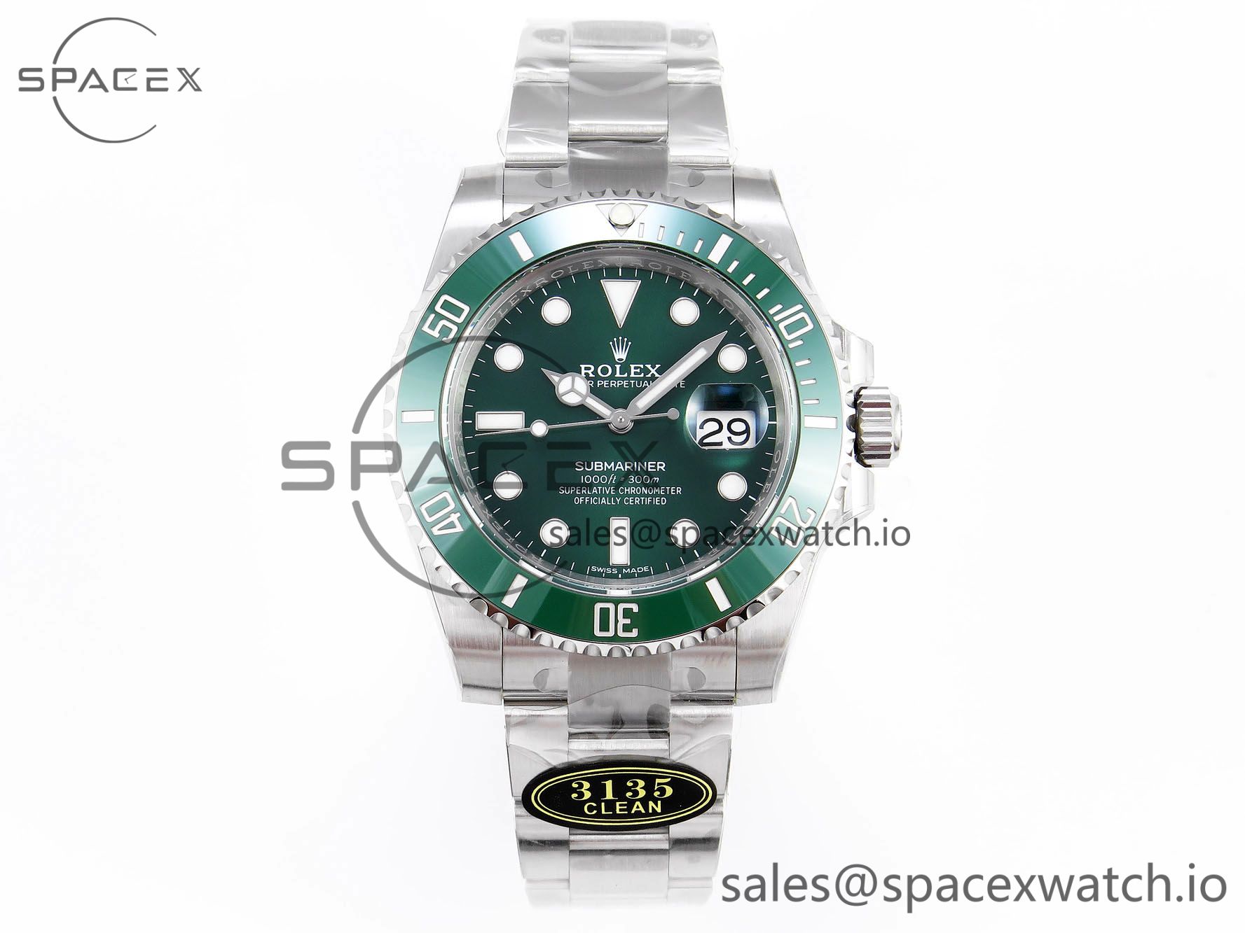 IMG_0216 Rolex Submariner 116610 LV Green Ceramic Clean 904L 1:1 Best Edition on SS Bracelet SA3135 - Image 1