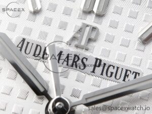 Audermars Piguet Royal Oak 37mm 15450 SS APSF 1:1 Best Edition White Textured Dial on SS Bracelet SA3120 Super Clone - Image 9