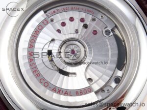 Omega De Ville Date YG MKF 1:1 Best Edition White Dial Roman Marker on Brown Leather Strap A8800 - Image 16