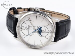 Jaeger-Lecoultre Master Ultra Thin Moon 1368420 SS ZF 1:1 Best Edition White Dial on Black Leather Strap SA925 Super Clone V2 - Image 5